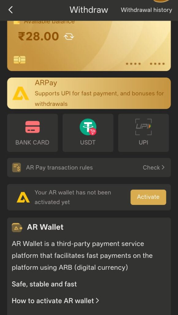 Big Daddy Game Withdraw